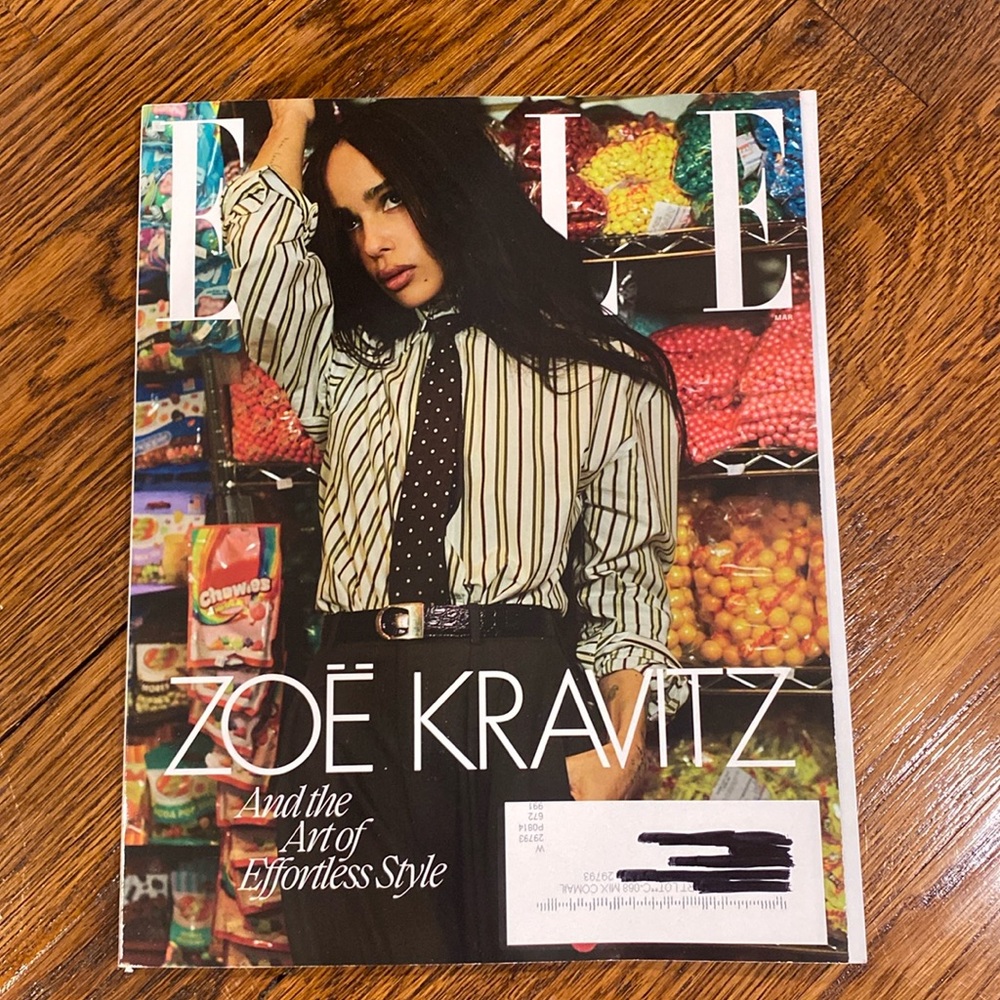 Elle Magazine - March 2025 - Zoe Kravitz - NEVER READ!   fashion magazines